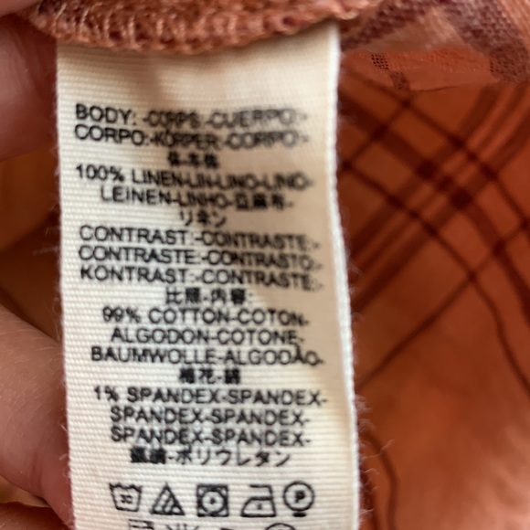 Free People No limits Peach in Plaid shirt - Picture 10 of 11